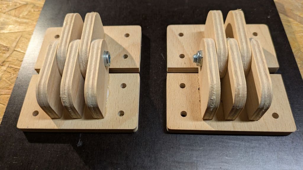Wooden Box Hinge double