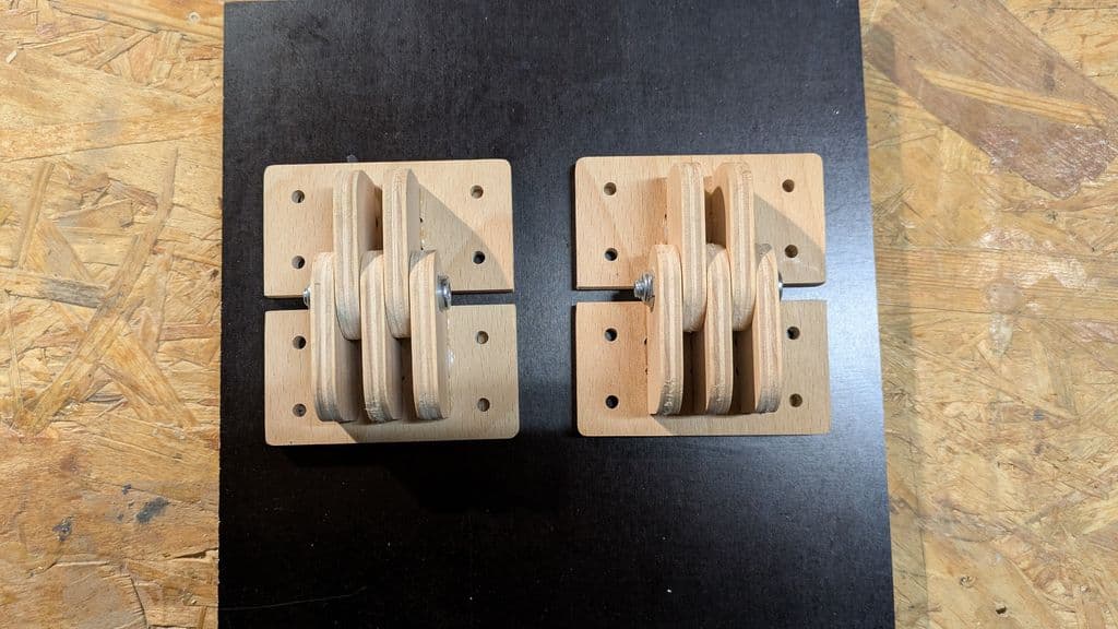 Wooden Box Hinge double above
