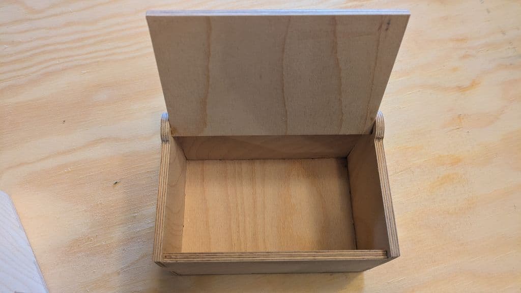 Small Hinged Lid Box Open