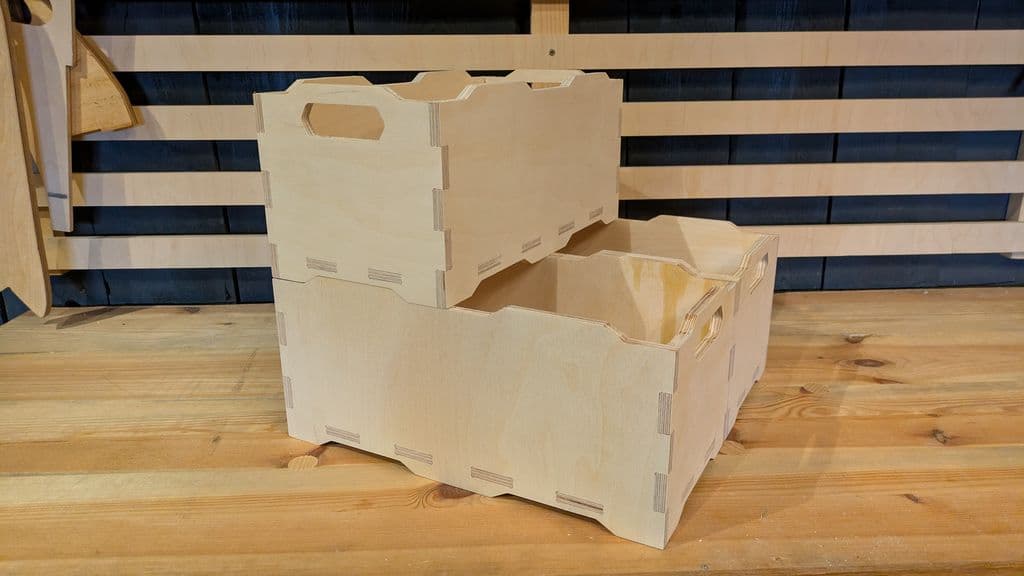Nested Stackable Box CNC cut