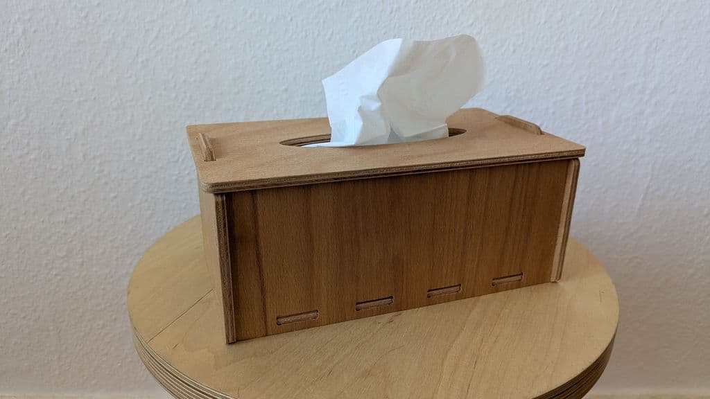 tissue box made with CNC mill