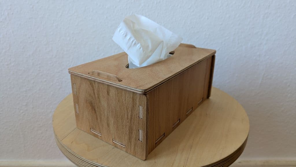 CNC made Tissue Box from Template