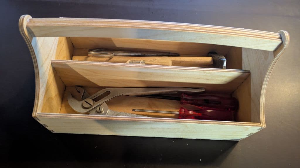 Toolbox made with CNC above